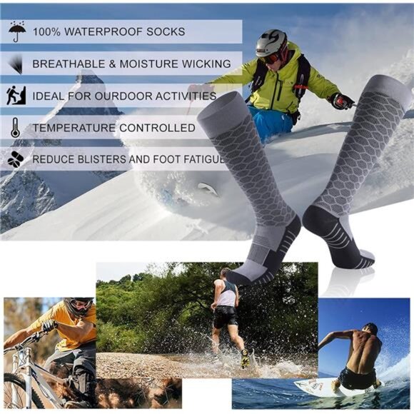 RANDY SUN Waterproof Breathable Knee High Kayaking Hunting Fishing Socks - Picture 5 of 6